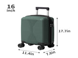 Non-TSA customs lock 5-in-1 PP trolley case, 12in, 16in, 20in, 24in, 28in, PP dark green 18847209