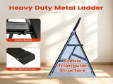 2 Step Folding Step Ladder, 330 lbs Heavy-Duty Metal Step Stool with Reinforced X-Structure, 59994791