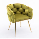 Luxury modern simple leisure velvet single sofa chair bedroom lazy person household dresser stool W1170109315