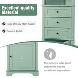 ZNTS Green Triangle Tall Cabinet with 3 Drawers and Adjustable Shelves for Bathroom, Kitchen or Living WF306469AAG