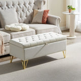 Upholstered storage rectangular bench for Entryway Bench,Bedroom end of Bed bench foot of the W2082P176730