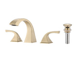 2-Handle Bathroom Sink Faucet with Drain, Brushed Gold W122465399