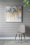 39.5" x 39.5" Modern Oil Painting, Square Framed Wall Art for Living Room Dining Room Office W2078130299