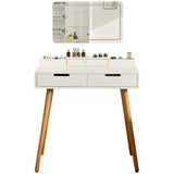 Makeup Vanity Desk with Removable Mirror and Lights, 3 Color Modes & Adjustable Brightness Dressing W760P304981