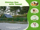 26'Lx6.7'Wx6.6' ft Large Metal Chicken Coop, Walk-in Chicken Run, Galvanized Wire Poultry Chicken 52180242