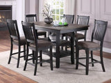 Dark Coffee Classic Wood Kitchen Dining Room Set of 2 High Chairs Fabric upholstered Seat Unique B01183543