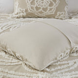 Tufted Cotton Chenille Medallion Comforter Set Taupe King/Cal King B03597176