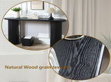 Wood Table, Modern Black Table, 56" W fluted entryway table,Black Entry Table Narrow W2729P239171