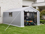 8x10 FT Storage Shed with 2 Roll-up Windows, Heavy Duty Bike Tent 38004674