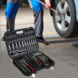 Tool Set - Socket and Ratchet Wrench Toolbox, 171pcs Tool Box, Universal Home Car Repair Tool Set W1102P203830