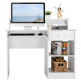 ZNTS General Style Modern E1 15MM Chipboard Computer Desk White 79137938