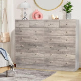 ZNTS Modern Simple 7-Drawer Dresser Gray 00534308