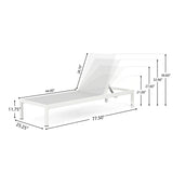 ZNTS Outdoor Chaise Lounge Chair Set of 2, Aluminum Adjustable Outside Chair for Pool Patio Beach Yard, N779P248447W