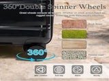 20 Inch Glossy PP Carry-On Suitcase with Iron Telescopic Handle, Spinner Wheels & Combination Lock, W2787P534093