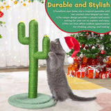 ZNTS 26in Cactus Cat Scratching Post, Cute Cat Scratcher with Natural Sisal Posts & Flower Toppers for 48403907