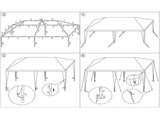 10 * 20ft outdoor garden pavilion, wedding party tent, rain 63885193