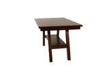 Dining Table Rectangle Dining Table w Shelve 1pc Counter Height Table Only Rubber wood Dark Walnut B011P192197