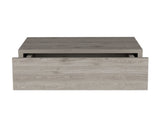 Floating Nightstand 5"H, Modern Wall-Mounted Bedside Shelf with Drawer, Light Gray B097P167434