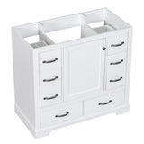36" Bathroom Vanity without Sink, Cabinet Base Only, Six Drawers, Multi-Functional Drawer Divider, WF307973AAK