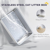 Stainless Steel Enclosed Litter Box for Cats 67860626