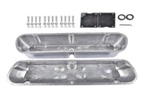 Set of 2 Tall Valve Covers BallMilled Polished Replacement for Ford SBF 260351W Engines 46617133