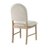 ZNTS Natural Finish Dining Side Chairs Set of 2, Beige Fabric Upholstered Seat Back Classic Luxury Dining B011P285301