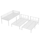 Twin over Twin & Twin Bunk Beds for 3, Twin XL over Twin & Twin Bunk Bed Metal Triple Bunk Bed, 10666024