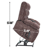 Lift Recliner Chair Heat Massage Dual Motor Infinite Position Up to 350 LBS Large Electric Power 80114935