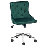 ZNTS Back pull point velvet emerald indoor leisure chair simple Nordic style 45489648