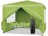 6.5X6.5FT Two Doors & Two Windows Practical Waterproof Right-Angle Folding Tent Greenish-Gray 02742254