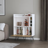 Wine Storage Bar Cabinet with Drop-Down Door and Wine Storage B062P290283