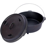 pre-Seasoned Cast Iron Dutch Oven With Skillet Lid, Outdoor Camping Deep Pot for Camping Fireplace 06474652