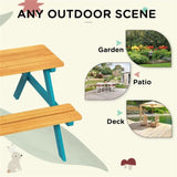 ZNTS Wooden outdoor children's picnic table 28974120