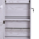 Retro Wood Whole Body Mirror Decoration Storage Mirror Jewelry Mirror Cabinet White 30030813