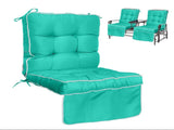 Outdoor High-Back Chair Cushions, One-Piece Hinged and Back Design, Fade-Resistant & Waterproof 79684173