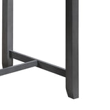 Graham 36" Gray Finish Small Space Counter Height Dining Table with USB Charging Ports and Shelves B061P159999