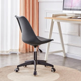 ZNTS Modern family black Office chair, adjustable 360 &deg; swivel chair engineering plastic armless swivel W1151119885