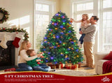 6ft Prelit Christmas Tree with 340 LED Lights, PE Mixed PVC Artificial Christmas Tree, Warm W2773P565691