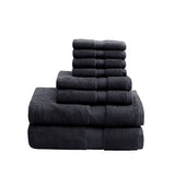 100% Cotton 8 Piece Antimicrobial Towel Set B03599325
