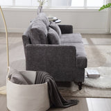 COOLMORE Mid Century Modern chenille Fabric Loveseat sofa, 2-Seat Upholstered Loveseat Sofa Modern W395P151898