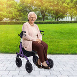 Outdoor Rolling Rollator Walker 9.5" All-Terrain Wheels, 6-Level Adjustable , Foldable, 22927300