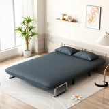 55 Convertible Chair Bed, Tri-Fold Sofa Bed with Adjustable Backrest & Pillow, Leisure Chaise W1767106624
