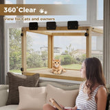 Waterproof Window Cat Perch Catio, Wood Cat Window Box, Window Catio for Indoor Cats. Suitable W2831P314279