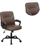 ZNTS Relax Cushioned Office Chair 1pc Brown Color Upholstered Seat back Adjustable Chair Comfort HS00F1681-ID-AHD