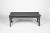 Backless HDPE Adirondack Bench with Wood Texture, Poly Lumber Seat for Patio, Backyard, Balcony, All W2103P254593
