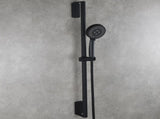 Stainless Steel Shower Set with Lengthened Shower Sliding Bar for Bathroom Black 87429542