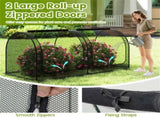 Green 98"x48"x48" Garden Crop Cage with High-Density Nylon Mesh, 2 Zippered Doors Plant Protection 06567055