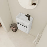 16'' Floating Wall-Mounted Vanity with Ceramic Sink & Soft-Close Cabinet Door, For Small W999P236337