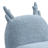 Weston 21.5"W Blue Chenille Deer-Shaped Kids Chair B061P236765
