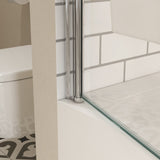 ZNTS Bath tub Pivot shower screen, with 1/4" tempered glass and towel bar 3458 W2122131075